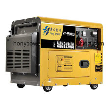 Pequeño generador diesel silencioso refrigerado por aire portátil 5kw en venta